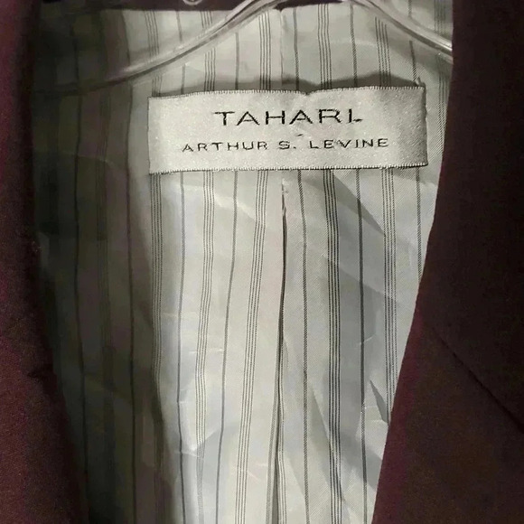 Tahari Arthur. S.Levine Purple/Mulberry, Burgundy 2 Button  Blazer Small Nwt - Picture 3 of 8